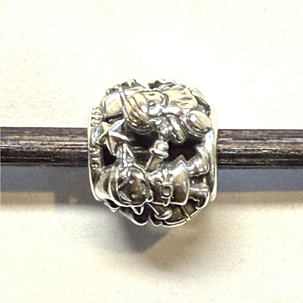 Pandora Retired Santa’s Elves Sterling Silver Openwork Charm 791401